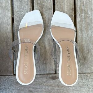 Stuart Weitzman Kristal Clear slide Sandals size 38.5 or 8